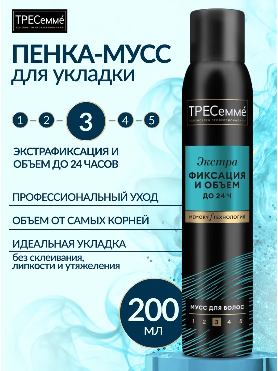 Пенка-мусс для объема и укладки волос ЭкстраФиксация