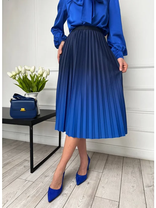 Юбка плиссе миди