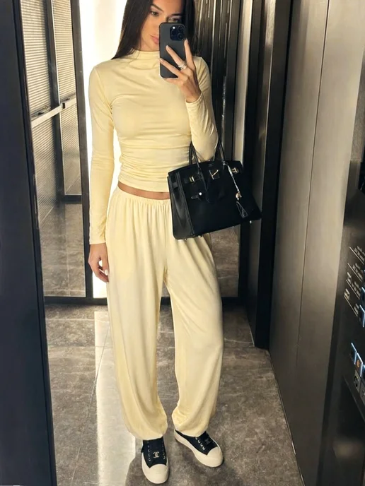 Костюм летний трикотажный с брюками