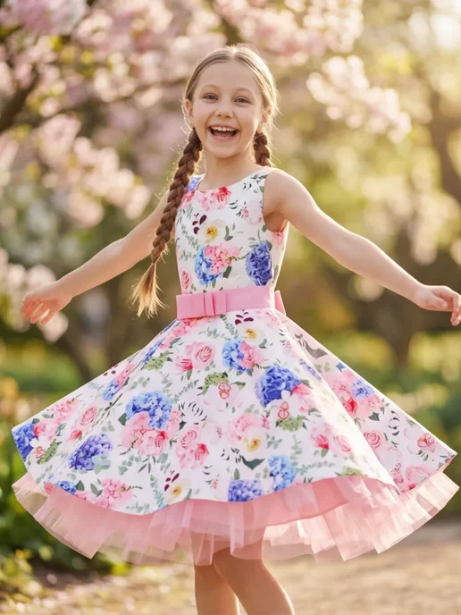 Платье для девочки нарядное праздничное выпускное