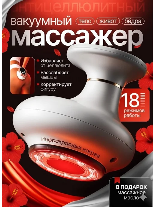 Вакуумный антицеллюлитный массажер для тела ног и ягодиц